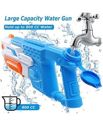 PESUMA Water Guns for Kids 2 Pack Super Water Blaster Soaker Squirt Guns 800CC 33 Feet Water Gun Summer Swimming Pool Beach Sand Outdoor Water Fighting Play Toys Gifts for 3-12 Year Old Boys Girls