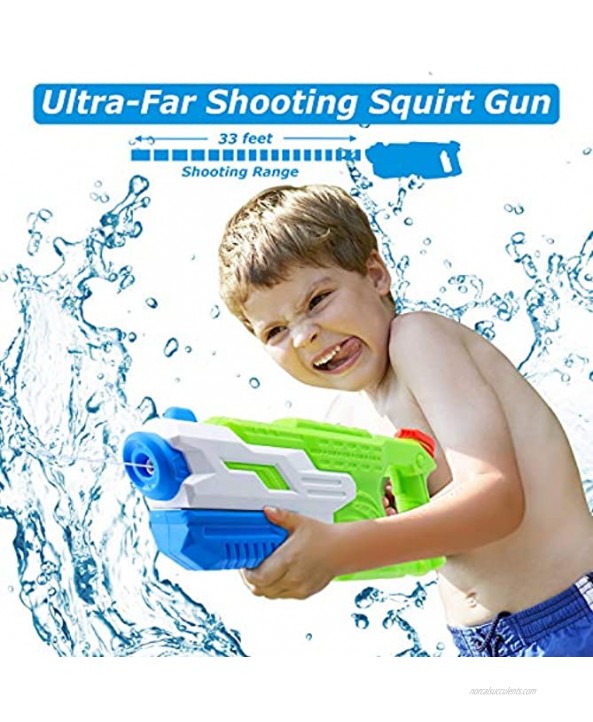 PESUMA Water Guns for Kids 2 Pack Super Water Blaster Soaker Squirt Guns 800CC 33 Feet Water Gun Summer Swimming Pool Beach Sand Outdoor Water Fighting Play Toys Gifts for 3-12 Year Old Boys Girls