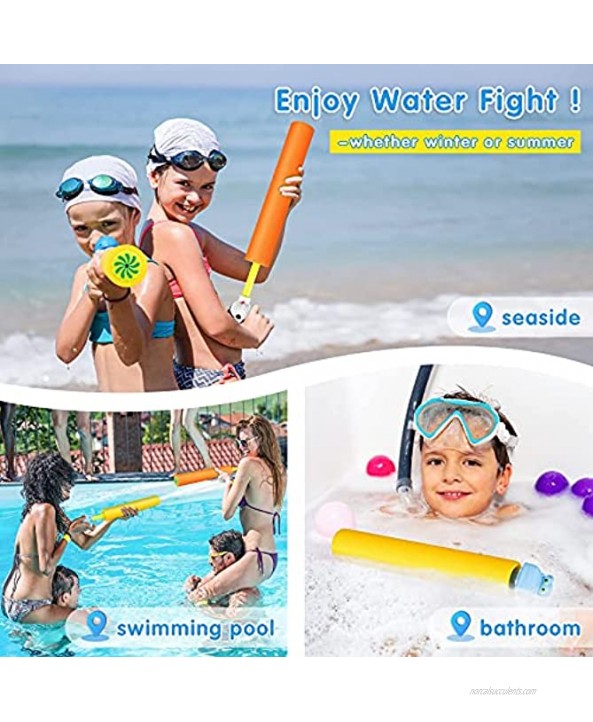 SEPHIX 4-Pack Water Blaster Gun Set for Kids Summer Swimming Pool Beach Sand Outdoor Water Fighting Play Toys