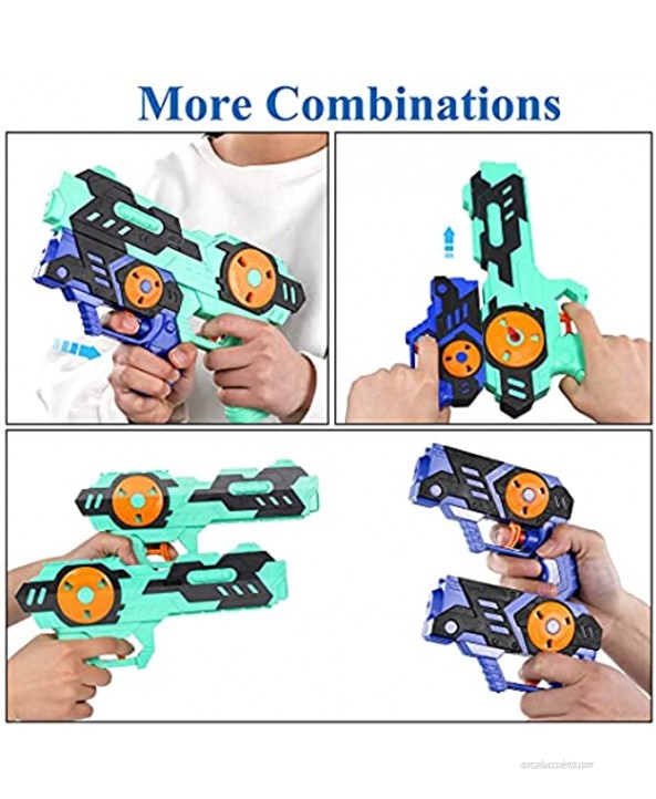 SNAEN Squirt Gun Water Guns for Kids 2 Pack Two-in-One Super Water Soaker Blaster Total 650CC Summer Toy for Swimming Pool Party and Outdoor Activity Beach Water Pistol Fighting Play Toys
