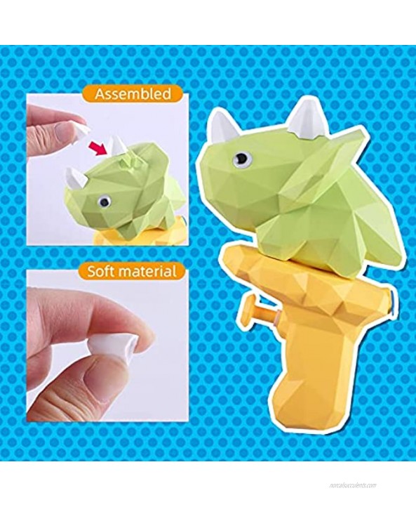 TICZLOE Water Gun 4 Pack Water Guns for Kids Dinosaur Squirt Gun 150ml Capacity Small Water Pistols for Boys and Girls Toddlers in Bath Pool Party Favors Summer Water Toys Green