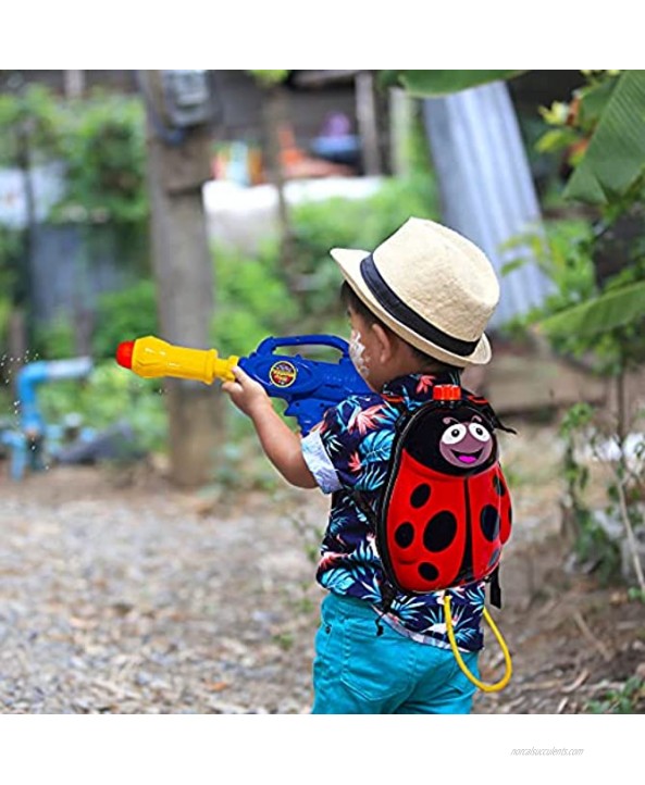 Toyrifik Water Gun Backpack Water Blaster for Kids -Water Shooter with Tank Lady Bug Toys for Kids- Summer Outdoor Toys for Pool Beach Water Toys for Kids