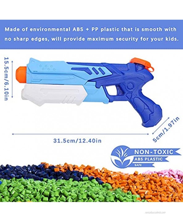 Ucradle Water Guns for Kids 3 Pack 30ft Long Range Squirt Gun High Pressure Super Water Soaker Shooter 300CC Squirt Pistol for Beach Sand Outdoor Water Fighting Play