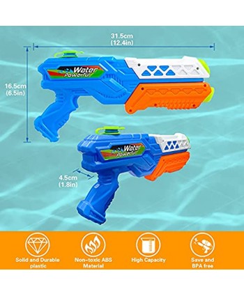 ULTRA INFINITY Water Guns for Kids,Super Squirt Guns Soaker 600CC High Capacity Water Gun for Summer Swimming Pool Beach Sand Outdoor Water Fighting Play Toys Gun Gifts for Boys Girls Adults,Orange