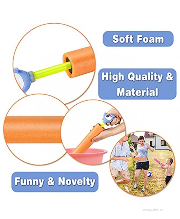 Water Blaster Soaker Gun 4 Pack Animal Figures Water Guns Pool Toys Shoots Up to 35 Ft Safe Foam Noodles Pump Action Outdoor Toys for Kids Boys Girls Adults