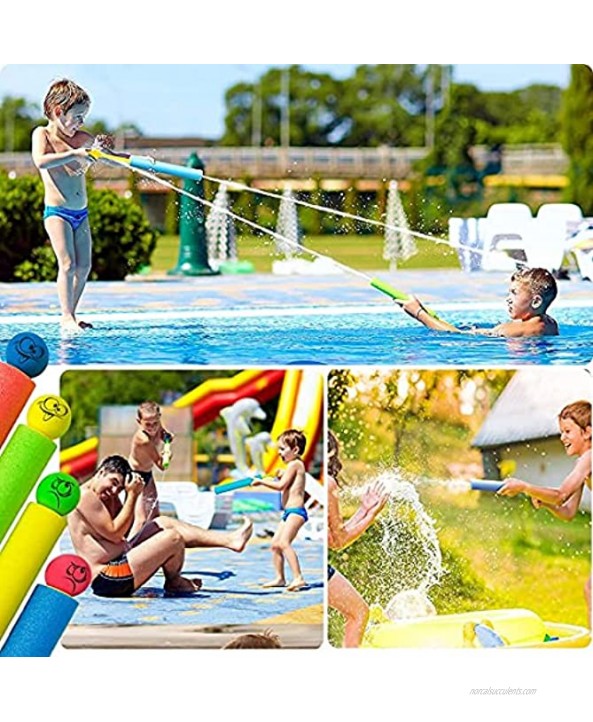 Water Blaster,SupAI 5 PCS Foam Squirt Guns for Kids,Water Guns for Kids Long Shot Blaster Water Cannon Up to 30 Ft,Swimming Pool Party Outdoor Beach Water Fighting Toys for Kids Boys Girls Adults