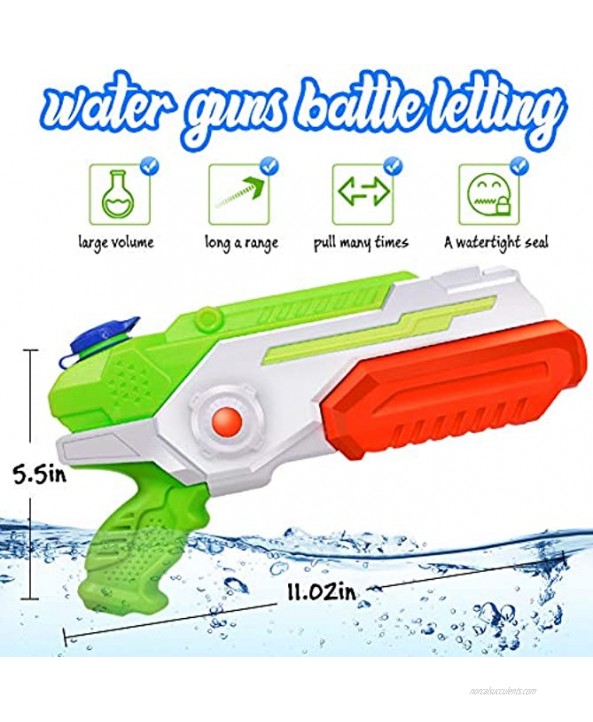 Water Gun for Kids & Adults 4 Pack Super Squirt Guns Water Soakers Blaster Water Toys for Boys Girls Summer Swimming Pool Beach Water Fighting Party Outdoor