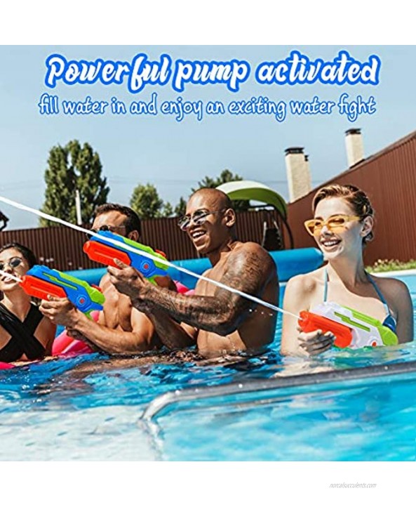 Water Gun for Kids & Adults 4 Pack Super Squirt Guns Water Soakers Blaster Water Toys for Boys Girls Summer Swimming Pool Beach Water Fighting Party Outdoor