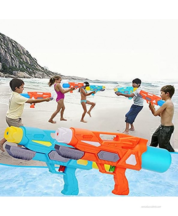 Water Guns for Kids Adults 2 Pack Long Range Super Squirt Gun Soaker 600CC Capacity Blaster Summer Playset Water Toys Outdoor Beach Games Outside Pool Toy Age 3 4-8 8-12 Gift Boy Girl Children
