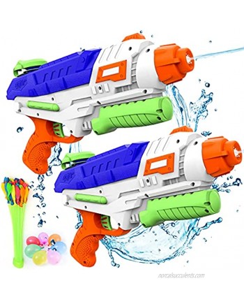 Water Guns for Kids Toddlers Adults HOMETALL Squirt Guns for Kids 2 Pack Super Soaker with Rapid-Fill Water Bunch O Balloons High Power Water Gun Long Range of 35ft Pool Guns Boys Toys Set