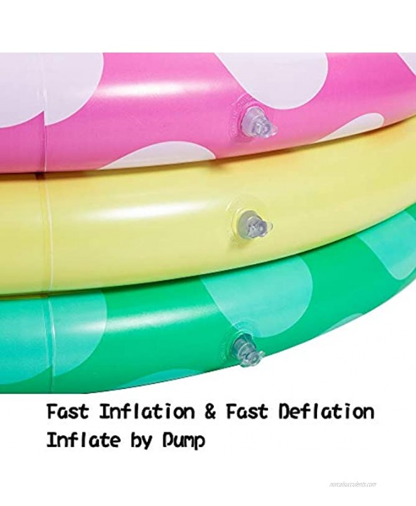 2 Pack 45'' Multicolor Pattern Inflatable Baby Swimming Pool Set Toddler Water Pool Pit Ball Pool Blow up Kiddie Pool for Summer Fun Garden Backyard Outdoor 45’’ 10’’