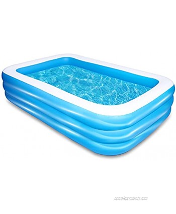 AsterOutdoor Inflatable Swimming Pool 120"x 73"x 24" Thickened Full-Sized Above Ground Kiddle Family Lounge Pool for Adult Kids Toddlers Blow Up for Backyard Garden Party Blue
