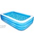 AsterOutdoor Inflatable Swimming Pool 120"x 73"x 24" Thickened Full-Sized Above Ground Kiddle Family Lounge Pool for Adult Kids Toddlers Blow Up for Backyard Garden Party Blue