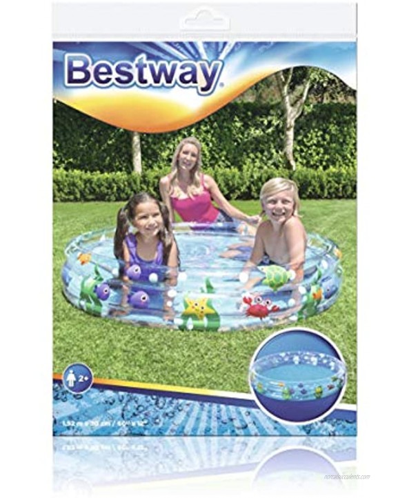 Bestway BW51004-20 Inflatable Play Pool Deep Dive 3-Ring sea Theme for Kids