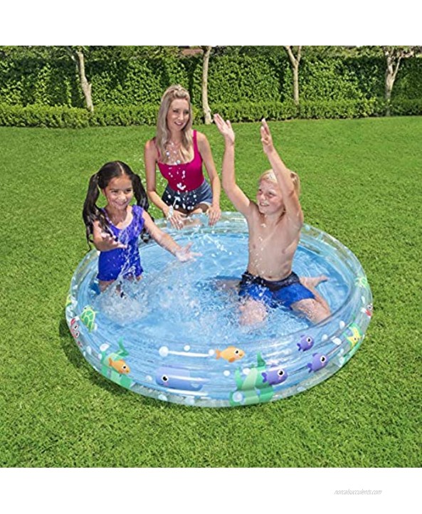 Bestway BW51004-20 Inflatable Play Pool Deep Dive 3-Ring sea Theme for Kids