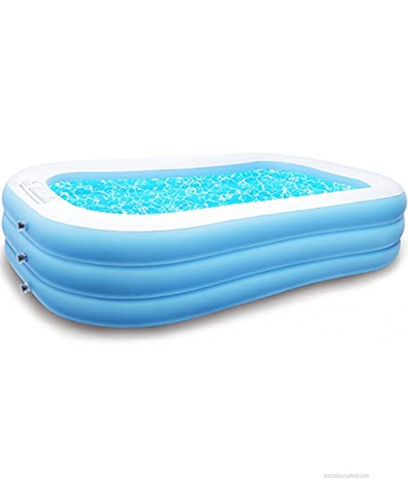 Decorlife Durable Inflatable Pool Swimming Pool for 2 Adults and 2 Kids Blow Up Pool for Backyard 82 x 59 x 22