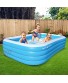 FiveJoy Inflatable Swimming Pool for Kids Adults Family Large Blow Up Swimming Pool 4 Individual Chambers Perfect for Outdoor Backyard Garden Summer Water Party 120"×72"×25" Upgraded