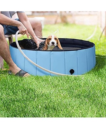 Foldable Dog Pet Bath Pool PVC Bathing Tub Collapsible Dog Pet Pool Outdoor Dog Swimming Pool with Protective Lining Bathing Tub Kiddie Pool for Dogs Cats and Kids