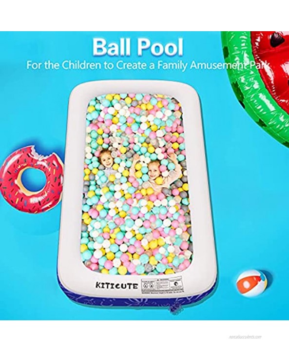 Inflatable Pool Kiticute Above Ground Pool 120 X 72 X 22 Inches Kiddie Pool with Safe Material Full-Sized Family Swimming Pool for Baby Kids Adults Children Outdoor and Backyard Blow up Pool