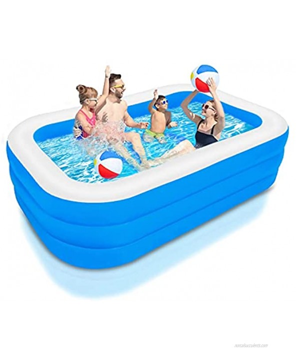 Inflatable Swimming Pool Family Lounge Pool,Full-Sized Inflatable Kiddie Pool for Kids Adult,Baby,Blow Up Kiddie Pool for Age 3+,Outdoor,Garden Backyard,Summer Water Party
