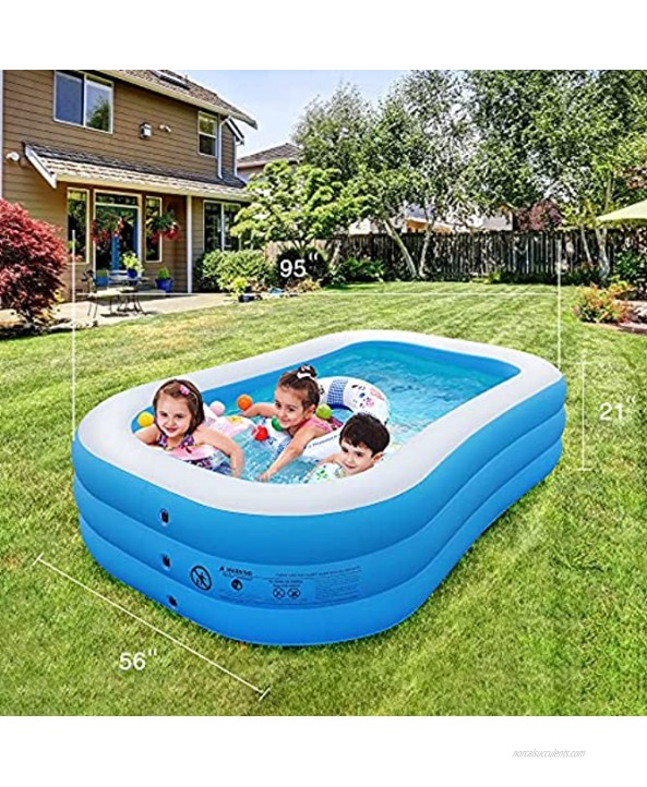 Inflatable Swimming Pool Kiddie Pools PANMAX Family Swimming Pool for Kids Adults Full-Sized Inflatable Blow Up Kids Pool for Ages 3+,Above Ground,Garden,Backyard,Outdoor