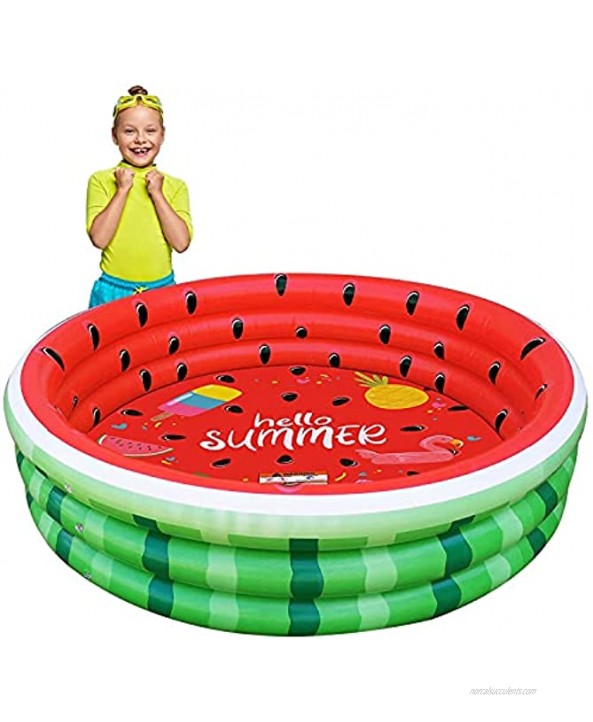 Inflatable Watermelon Swimming Pool 60 inch Family Pit Ball Pool Float Paddling Pool Summer Fun Indoor & Outdoor
