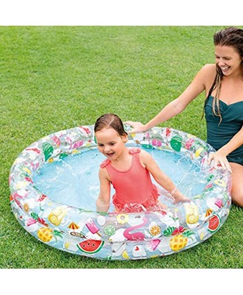 Intex Inflatable Stars Kiddie 2 Ring Circles Swimming Pool 48" X 10" [Assorted Styles]