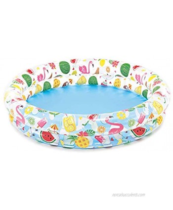 Intex Inflatable Stars Kiddie 2 Ring Circles Swimming Pool 48" X 10" [Assorted Styles]