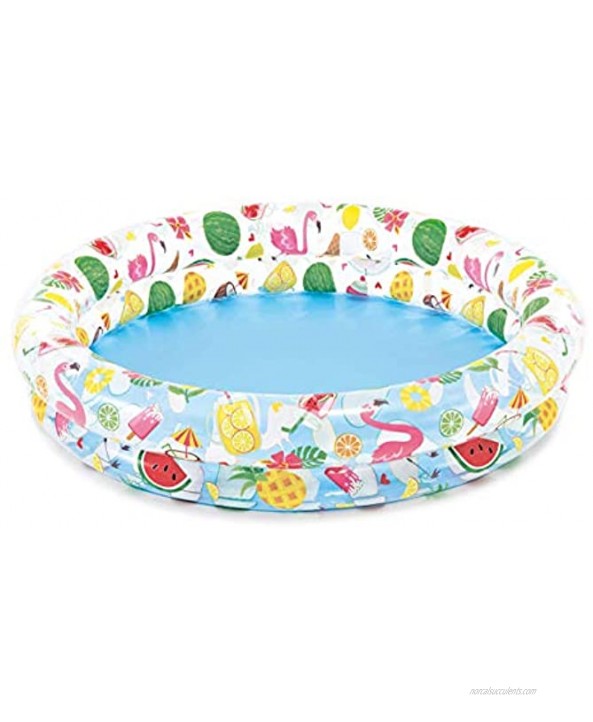 Intex Inflatable Stars Kiddie 2 Ring Circles Swimming Pool 48 X 10 [Assorted Styles]