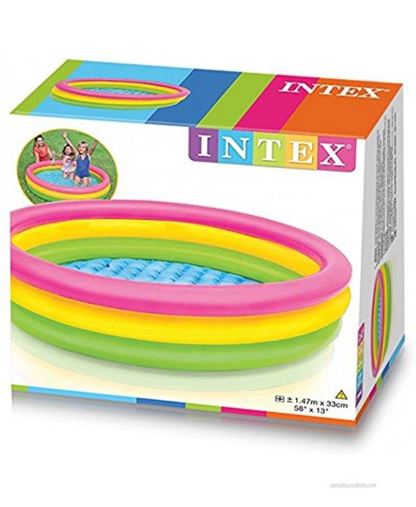 Intex Kiddie Pool Kid's Summer Sunset Glow Design 58 x 13