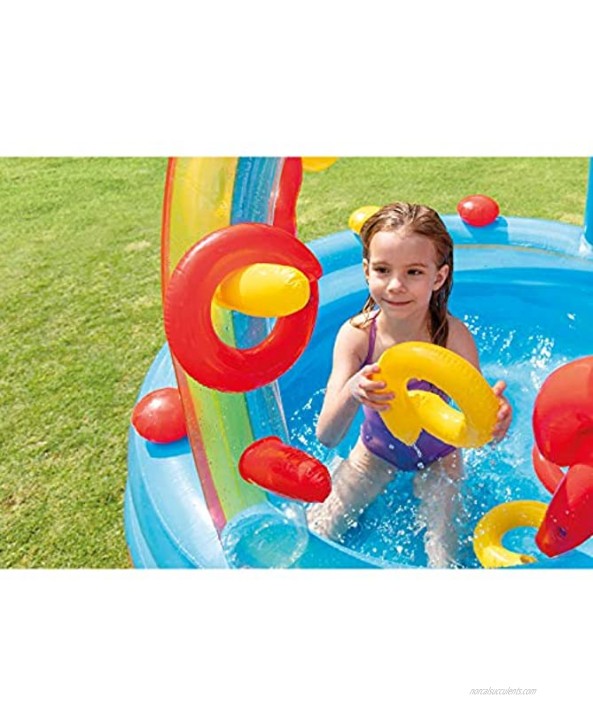 Intex Rainbow Ring Inflatable Play Center 117 X 76 X 53 For Ages 2+