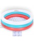 Kiddie Pool Inflatable Pool 5ft Durable Baby Pool with Soft Floor Kids Swimming Pool for Indoor or Outdoor Big Ball Pit PoolRed White Blue