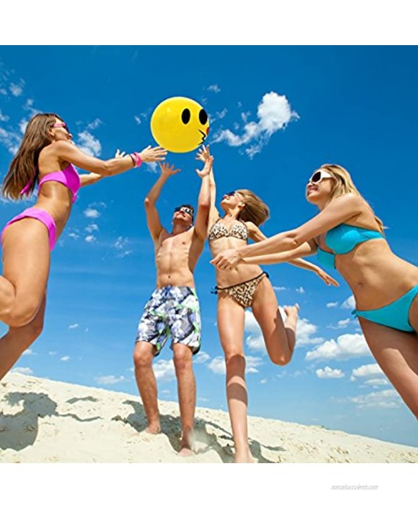 16 Emoji Party Pack Inflatable Beach Balls Beach Pool Party Toys 12 Pack