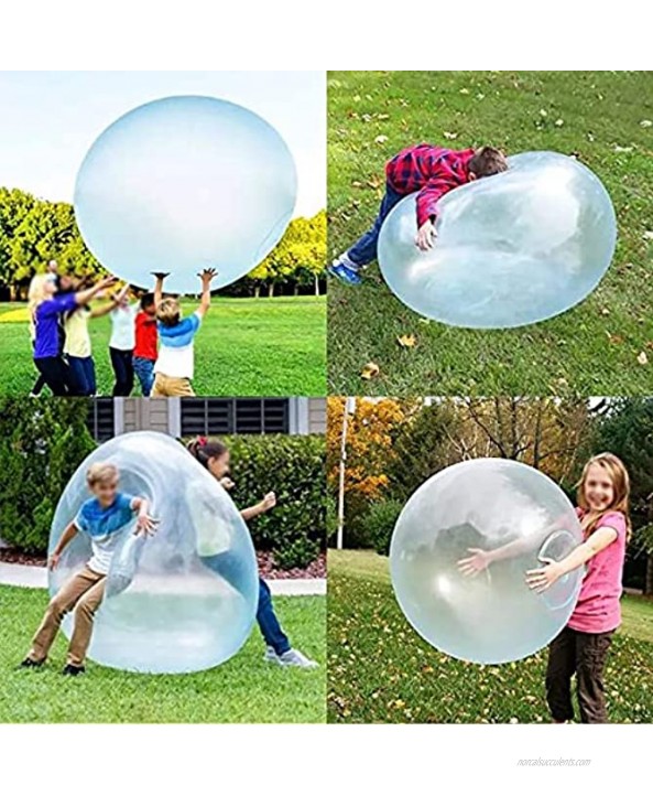 47 Inch Giant Water Bubble Ball Inflatable Water-Filled Ball Soft Rubber Ball for Outdoor Beach Pool Party Large