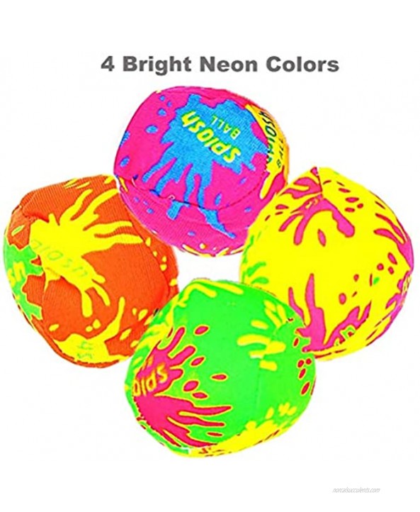 4E's Novelty Water Bomb Splash Balls [24 Pack] Mini 2 Reusable Water Balloons Water Absorbent Ball Kids Pool Toys Outdoor Water Activities for Kids Pool Beach Party Favors. Water Fight Games