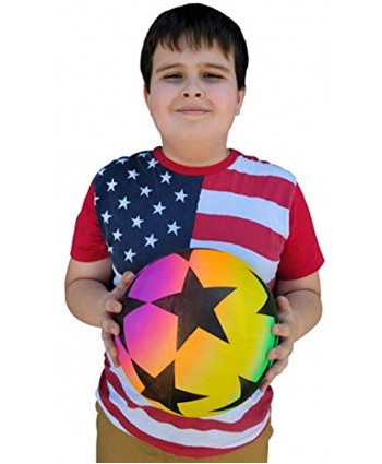 9" Rainbow Neon Colorful Design Inflatable Beach Balls Playground Super Bouncy Fun Pool Inflate Toy