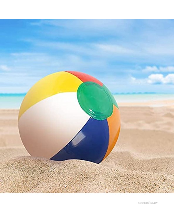 ArtCreativity Multicolored Beach Balls Pack of 12 Summer Toys for Kids Decorations for Hawaiian Beach Rainbow and Pool Party Beach Ball Party Favors for Boys and Girls