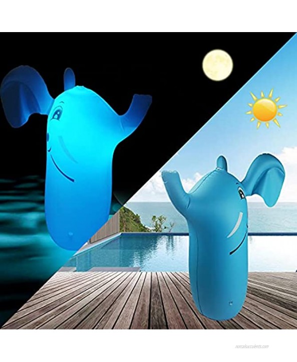 ECOOLOC 27 Tumbler Inflatable Pool Float with RC & LED Light Up Pool Party Toys Games Pool Lights That Float Has 13 Colors Suitable for Pool Decorations Outdoor & Beach Games 1PCS
