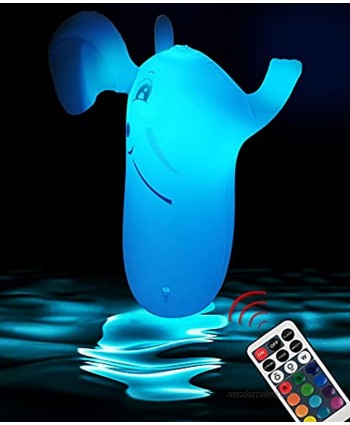ECOOLOC 27" Tumbler Inflatable Pool Float with RC & LED  Light Up Pool Party Toys Games Pool Lights That Float Has 13 Colors Suitable for Pool Decorations Outdoor & Beach Games 1PCS