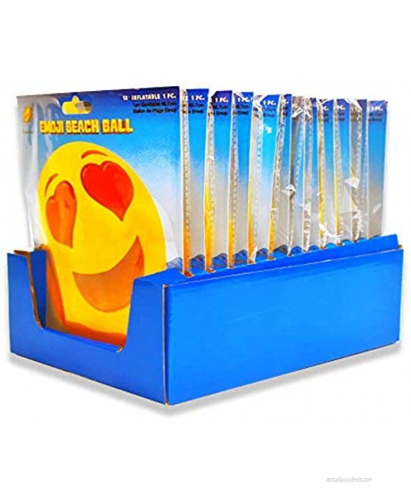Emoji Beach Ball 12 Pack 18 Inch Beach Balls