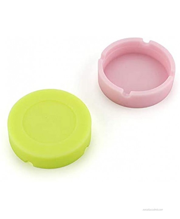 Euone Home Household Items on Clearance!!!Luminous Silicone Rubber High Temperature Heat Resistant Round Design Ashtray Cleaning Supplies for Kitchen