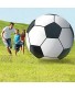 Footbal Giant Inflatable Beach Balls Soccer Shape Pool Ball Beach Summer Parties and Gifts 39.4 59inch Tall Blow up Balck and White Color Beach Ball Toy for Family Party Time