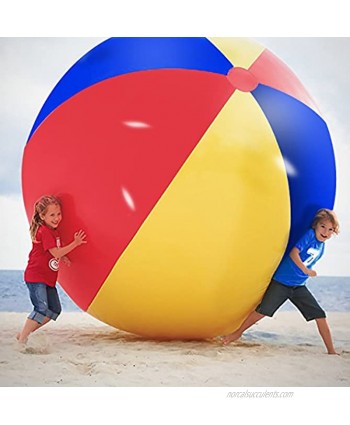 Novelty Place Giant Inflatable Beach Ball Pool Toy for Kids & Adults Jumbo Size 5 Feet 60 Inches