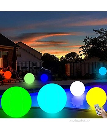 Pool Toys 13 Colors 16'' LED Beach Ball Inflatable Glow Ball Light Up Toys with Remote Swimming Floating Ball Glow in The Dark Party Indoor Outdoor Decorations Birthday Gift for Kids Adult1 PCS