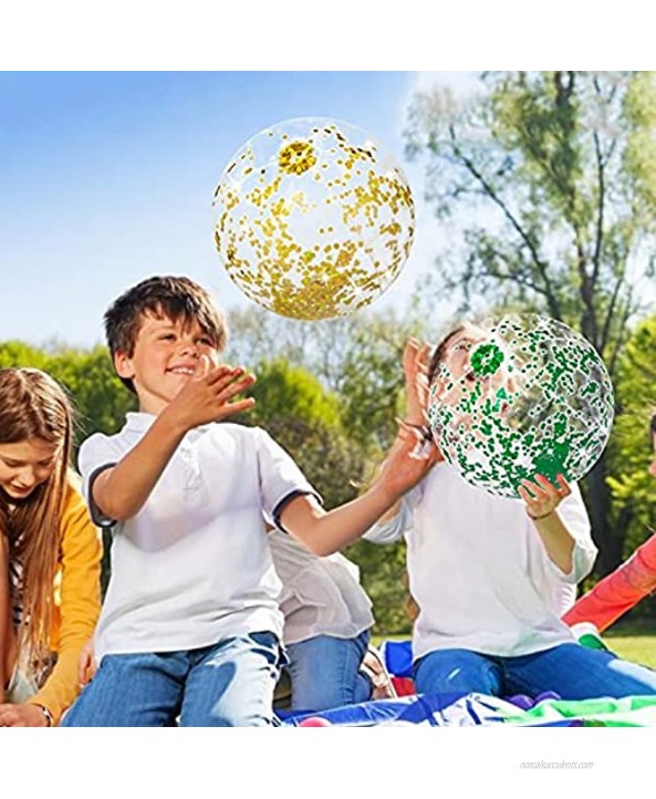 Sequin Beach Ball 16 Inch Inflatable Beach Ball Pool Toys Gold Glitter Clear Beach Balls Swimming Pool Toys Water Beach Beach Indoor Outdoor Birthday Party Decor Water Games Summer Party Favors Gold