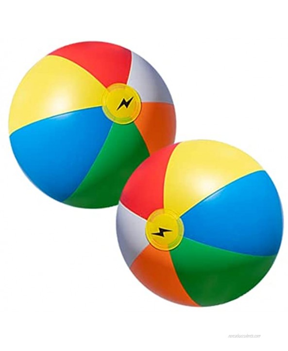 UpgradeWith 10 Rainbow Beach Balls I Beach Balls for Kids I 2 Pack I Inflatable Balls for Kids I Best Gift for Children I Pool Party Balls Birthday Party Balls Summer Fun I Beach Balls Inflatable