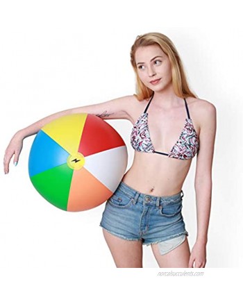 UpgradeWith 16" Rainbow Beach Balls I Beach Balls for Kids I 2 Pack I Inflatable Balls for Kids I Best Gift for Children I Pool Party Balls Birthday Party Balls Summer Fun I Beach Balls Inflatable