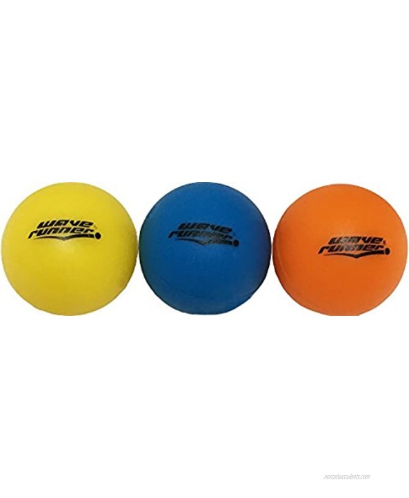 Wave Runner Low Resilient PVC Balls Great for Beach Ball Tennis Matkot Kadima Paddle Replacement Balls Set of 3 Colors Measure Approximately 1.5-inch High Visibility Assorted Colors