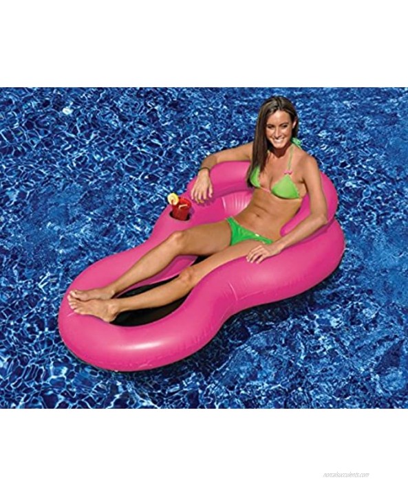 62.5 Inflatable Pink Cool Chair Water Lounge Chair with Holes