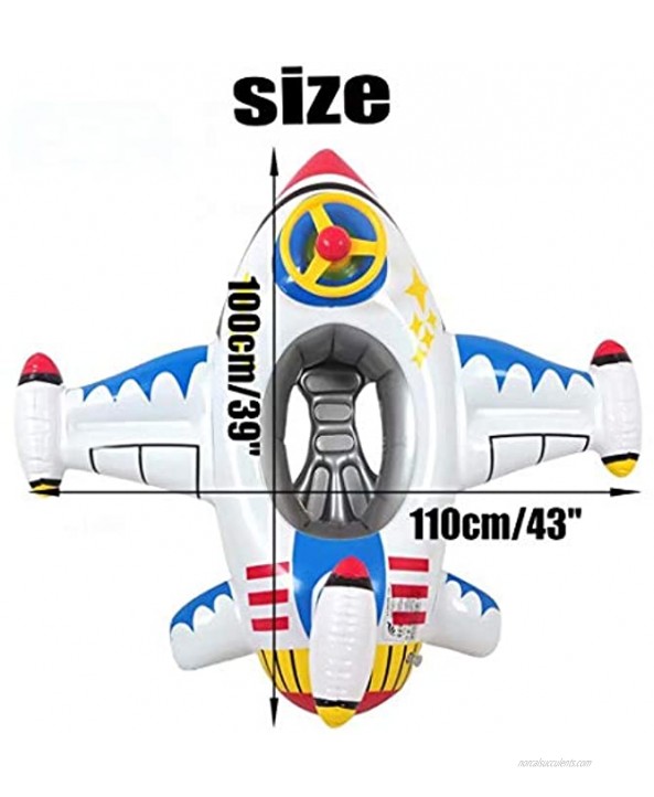 Airplane Baby Swimming Float Inflatable Pool Floaties Toys Outdoor Swimming Ring Seat Boat for Kids Infant Toddler Baby Boys